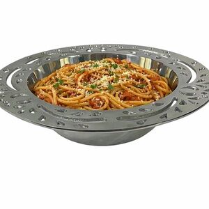 Holland Boone Polished Pewter Deep Serving Decorative Bowl Made in Mexico